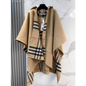 BURBERRY 버버리 리버시블 체크 캐시미어 후드 케이프