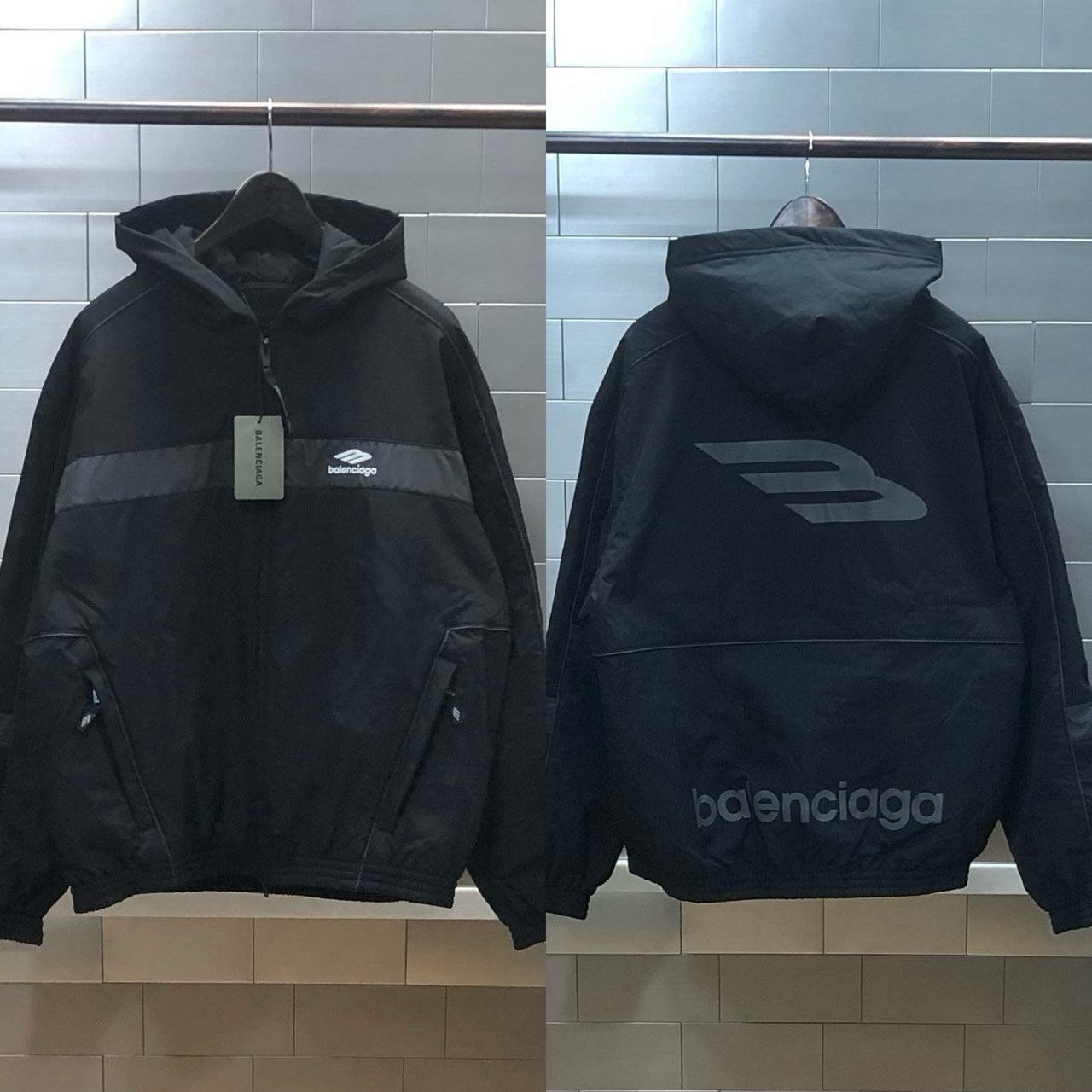 BALENCIAGA 발렌시아가 3B 스포츠 아이콘 스키트랙 패딩자켓
