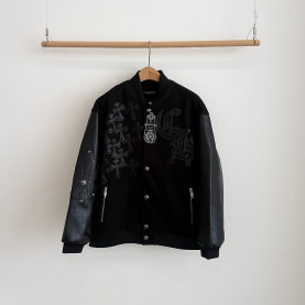 CHROME HEARTS 크롬하츠 레터맨 레더 바시티 자켓