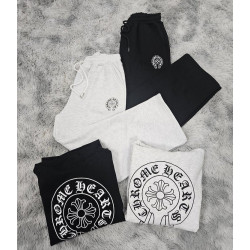 CHROME HEARTS 크롬하츠 나염 기모 후드+와이드 팬츠 세트