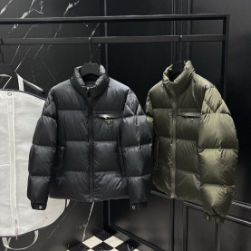 PRADA 프라다 25003 레더 디테일 다운 패딩