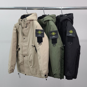 STONE ISLAND 스톤아일랜드 로고와펜 벨크로 패딩 점퍼